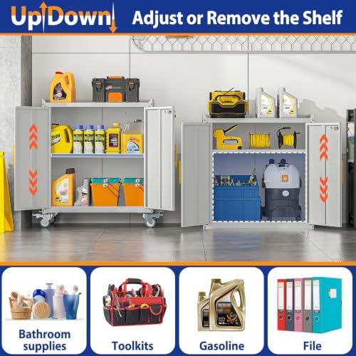 GAIOUS 35.6'' Tall Metal Garage Storage Cabinet - Image 4