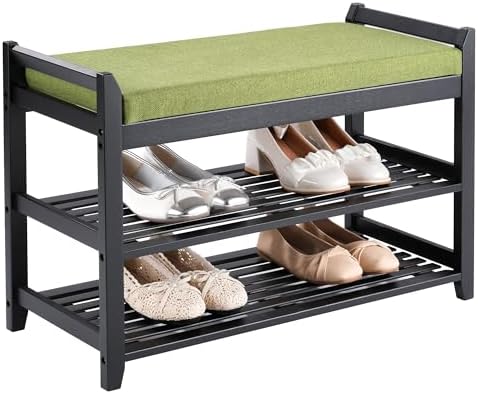 PETKABOO Shoe Rack Bench with Storage 27.6 in, Living Room by PETKABOO