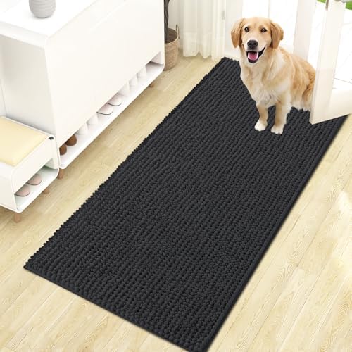 OLANLY Dog Door Mat for Muddy Paws 47x24, Extra Absorbent Chenille Mud Mat by OLANLY