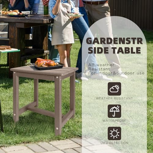 GARDENSTAR Adirondack Square Side Table, one-Tier Outdoor end Table, Patio Side - Image 4