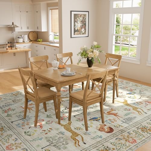 DUKINO 6x9 Area Rug, Washable Animal Living Room Rug Non Slip - Image 6