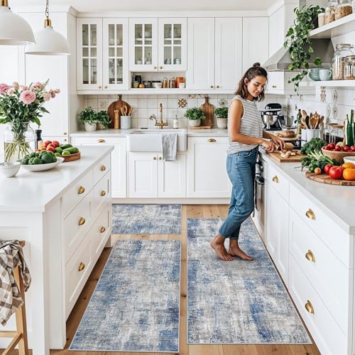 Kitchen Mats for Floor 3 Piece Set, Washable Non-Slip Farmhouse Kitchen Rugs - Image 3
