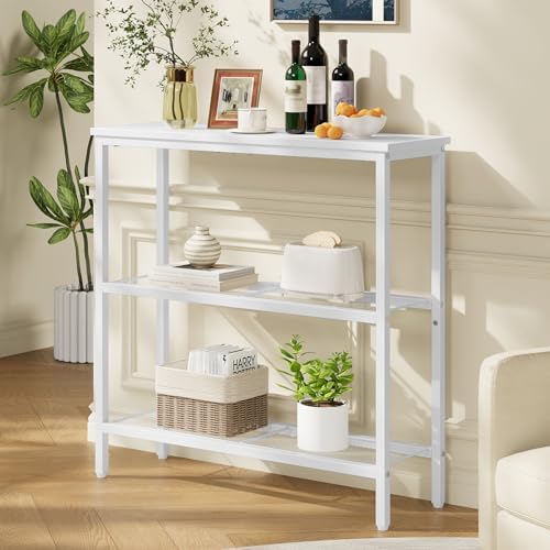 HOOBRO 29.5" Narrow Console Table, 3 Tier Entryway Table, Thin Sofa Table - Image 4