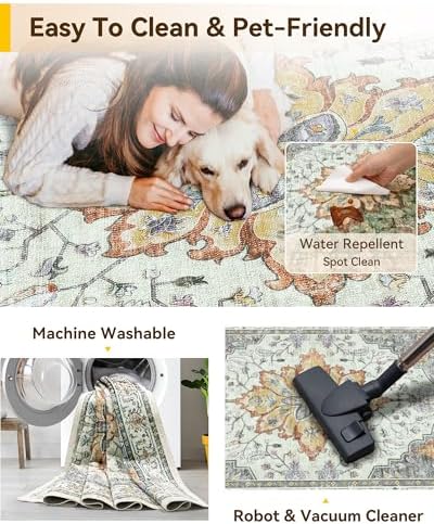 RELEANY Washable Area Rug, Large 10'x12' - Image 6