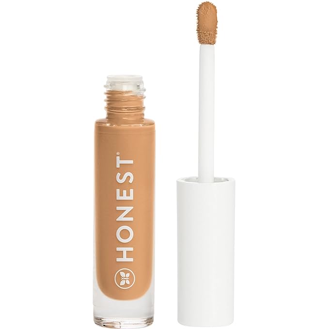 Honest Beauty Fresh Flex Concealer with Niacinamide + Vitamin E + Hyaluronic Acid | Vegan + Cruelty free | Toffee, 0.17 fl oz