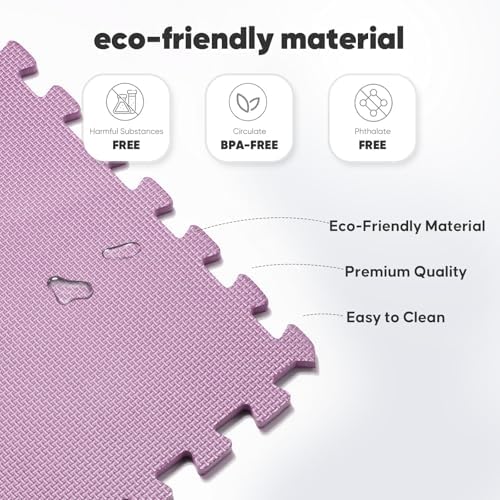12 Pack 48 sqft Home Gym Mat, Puzzle Exercise Mat, EVA Interlocking Foam Floor - Image 4