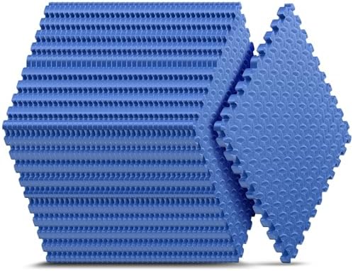 32 Pack 128 sqft Home Gym Mat, Puzzle Exercise Mat, EVA Interlocking Foam Floor by NazhuraGoodCompanionAtHome