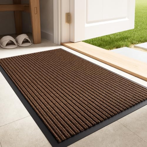 Front Door Mat 29.5x17, Heavy Duty Non-Slip Indoor Outdoor Doormat by EZ2LIVE