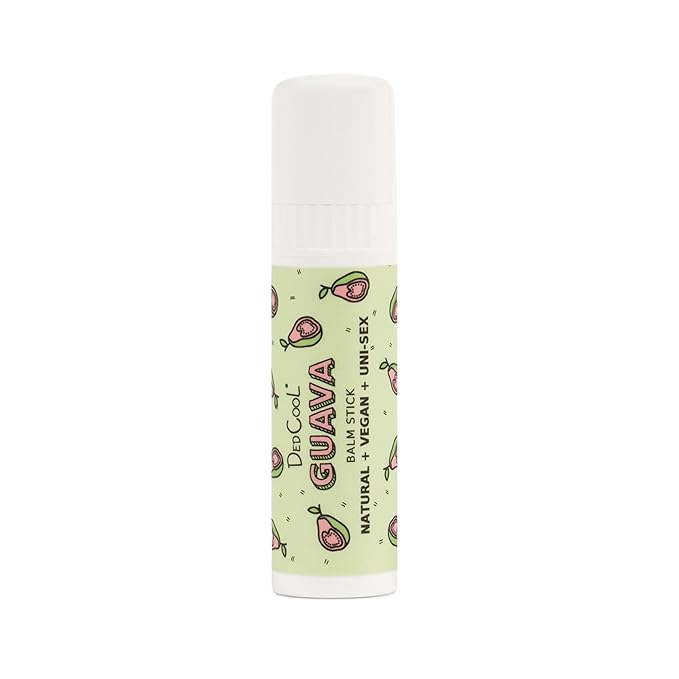 DedCool Lip Balm Stick (Guava) Jumbo, Vegan, Flavored, Coconut Oil Lip Balm, Long Lasting, Moisturization, Hydrates Dry & Chapped Lips, Vegan, Natural, Clean, Non-Toxic, Fragrance For All