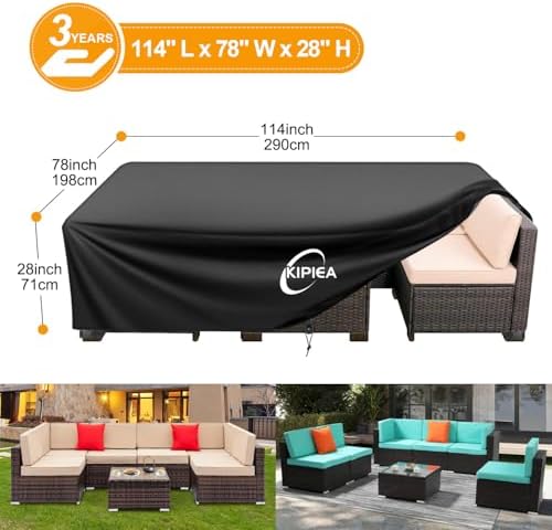 Kipiea Outdoor Furniture Covers Waterproof, 420D Heavy-Duty Patio Furniture Set - Image 2
