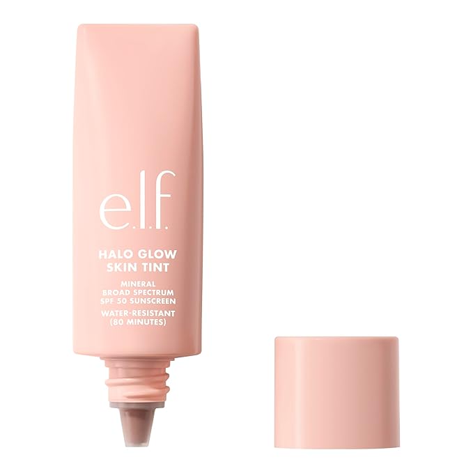 e.l.f. Halo Glow Skin Tint SPF 50, Tinted Moisturizer For Light, Buildable Coverage, Creates A Natural Glow, Vegan & Cruelty-Free, 13 Deep Neutral