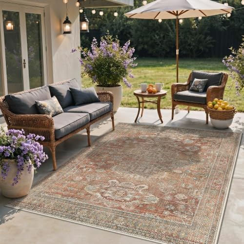 GENIMO 5x8 Outdoor Rug, Washable - Image 7