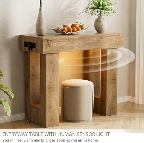 Unikito 39" Entry Table with Sensor Light & AC Outlets with USB-C Ports - Image 3