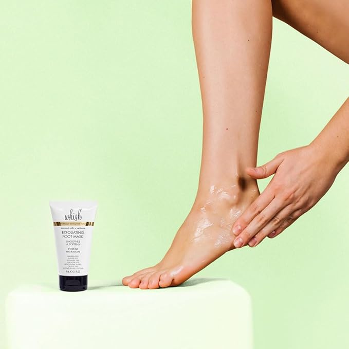 Whish Coconut Milk + Verbena Exfoliating Foot Mask - Smoothes & Softens, Intense Hydration
