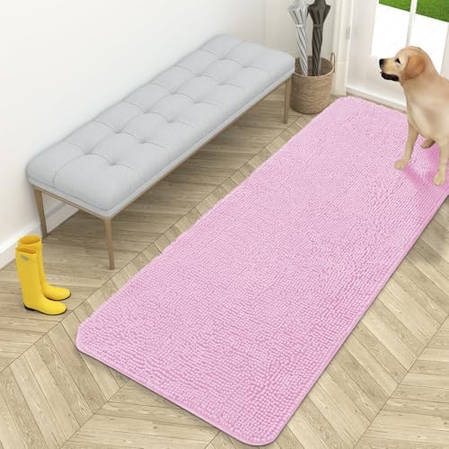 OLANLY Dog Door Mat for Muddy Paws 59x24, Super Absorbent Chenille Mud Mat by OLANLY