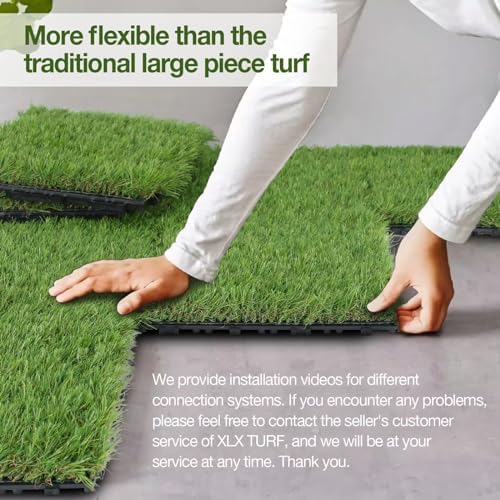 XLX TURF Interlocking Artifical Grass Tiles 18 PCS - Image 6