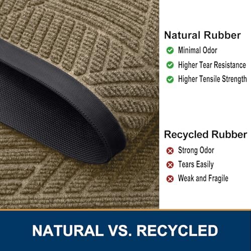 Smiry Front Door Mat Outside Entrance, Low Profile Rubber Doormat - Image 5