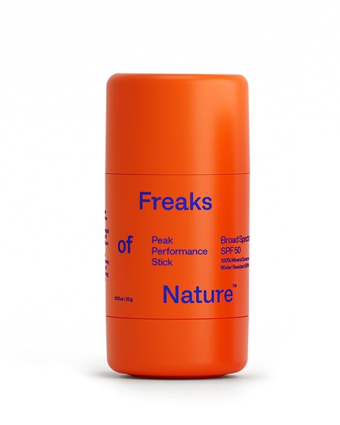 Peak Performance Sun Stick SPF 50 | 100% Mineral Sunscreen | Lightweight, 40-Min Water-Resistant | Plant-Based, Eco-Friendly, Reef-Safe, Cruelty-Free | All Skin Types | 0.70 oz | Pack of 2