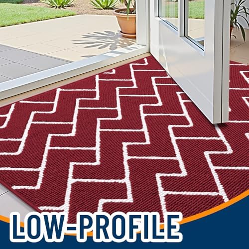 OLANLY Front Door Mat 48x32, Low-Profile Easy Clean Doormat - Image 3