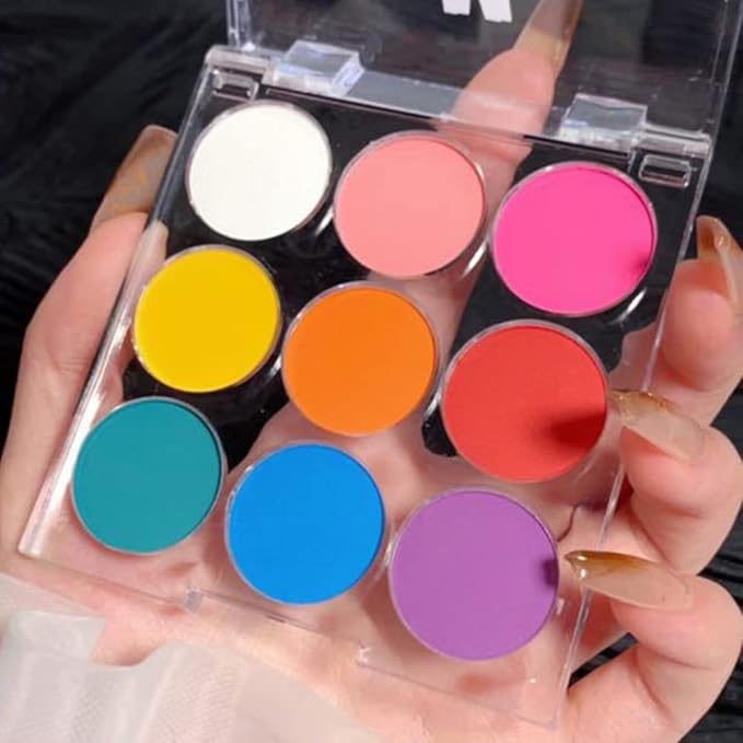 SUAKE 9 Colorful Light to Dark Matte Eyeshadow Palette. Highly Pigmented Pink Orange Blue Purple Eye shadow Paleta.Blendability Matte Makeup Powder Palet.paleta de sombras de ojos