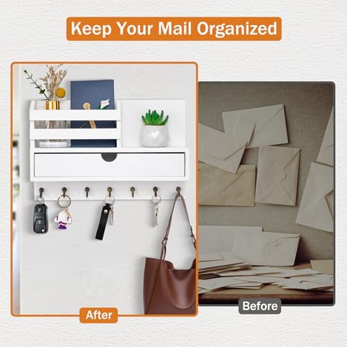 Key Holder Wall Mount, Mail Organizer - Image 5