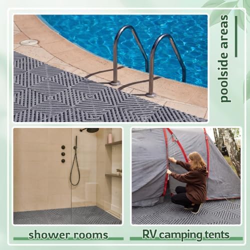 Tinideya 12 Pack Heavy Duty Drive on Lawn Grid, 15.8 x 15.8 in - Image 5