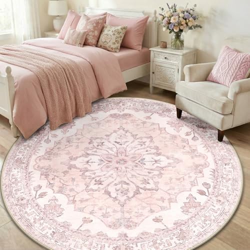 RELEANY Washable Area Rug, Round 6ft - Image 3