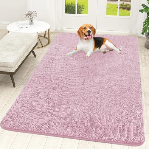 OLANLY Dog Door Mat for Muddy Paws 59x35, Super Absorbent Chenille Mud Mat by OLANLY