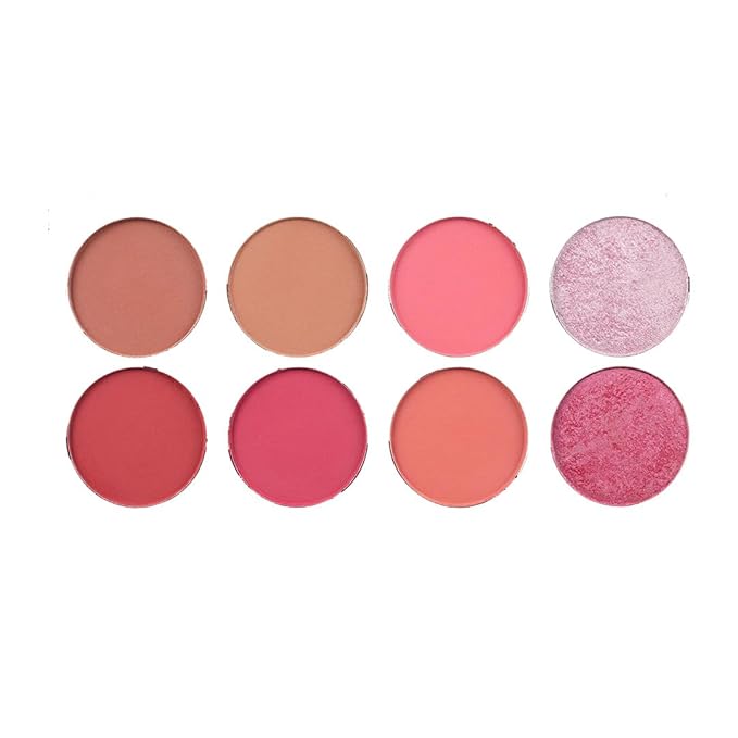Makeup Revolution Ultra Blush Makeup Palette, Bronzer & Highlighter, Includes 8 Shades, Gluten free, Vegan & Cruelty Free, Sugar & Spice, 13g