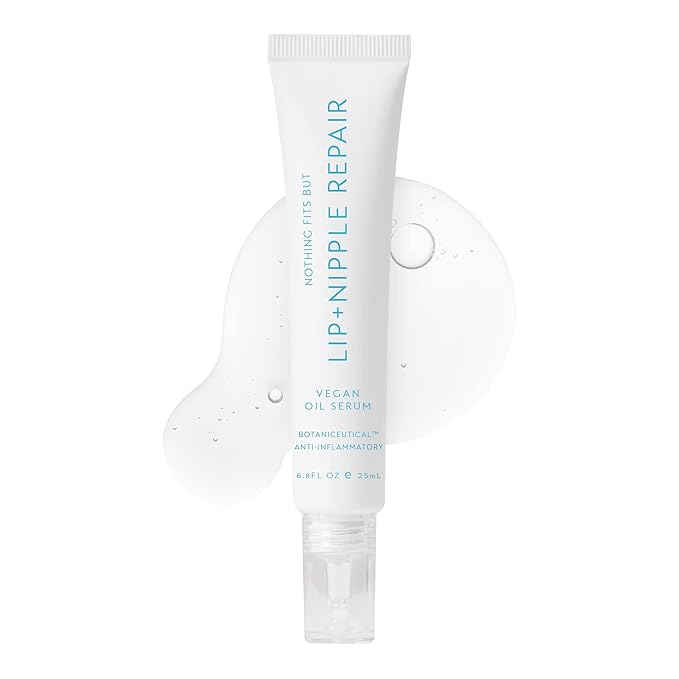 NOTHING FITS BUT Lip & Nipple Repair Oil Serum for Maternity & Nursing, Lanolin Free, Safe for Breastfeeding and Cracked Nipple (0.8 Fl Oz / 25 ml)