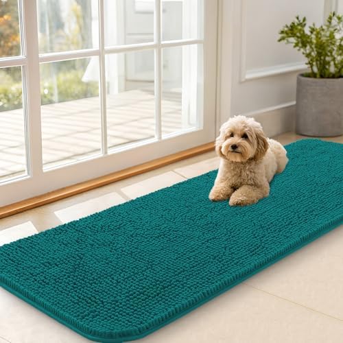 OLANLY Dog Door Mat for Muddy Paws 59x20, Super Absorbent Chenille Mud Mat by OLANLY