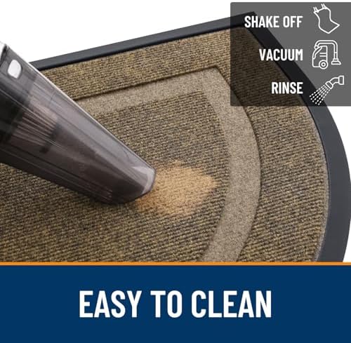OLANLY Half Circle Front Door Mat Outside 35x23 All-Season Rubber Doormat - Image 6