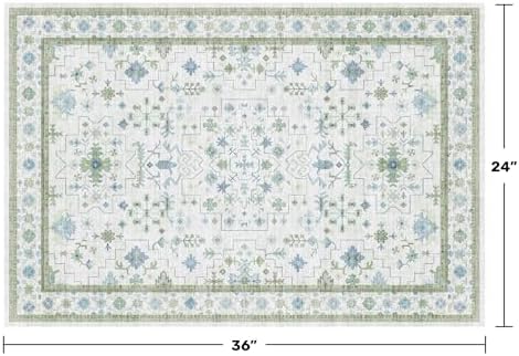 Washable Boho Bathroom Rug 2x3 - Image 2