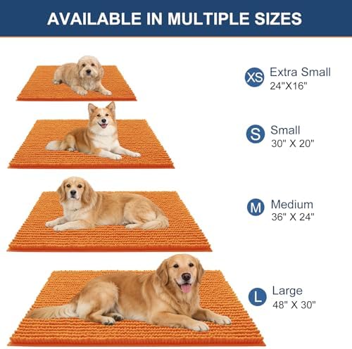 OLANLY Dog Door Mat for Muddy Paws 36x24, Extra Absorbent Chenille Mud Mat - Image 2
