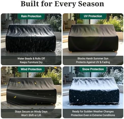 MR.COVER 2-Seater Patio Loveseat Cover, Patio Furniture Covers Waterproof - Image 5