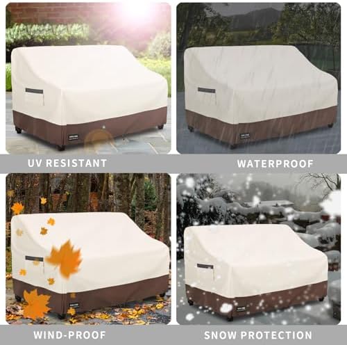 Outdoor 2-Seater Loveseat Cover, Waterproof Heavy Duty Patio Furniture Covers - Image 6