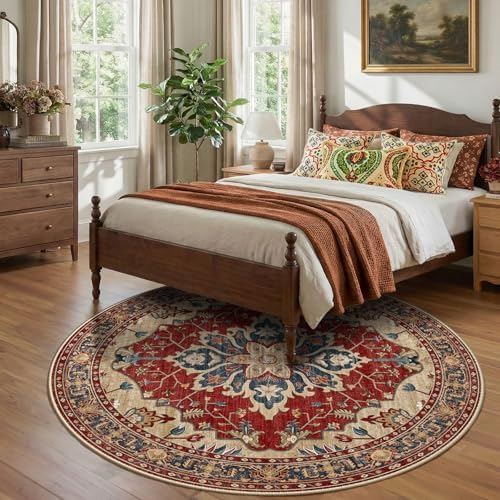 RELEANY Washable Area Rug, Round 8ft - Image 3