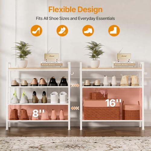 4 Tier Shoe Rack, Shoe Rack for Entryway - Image 3