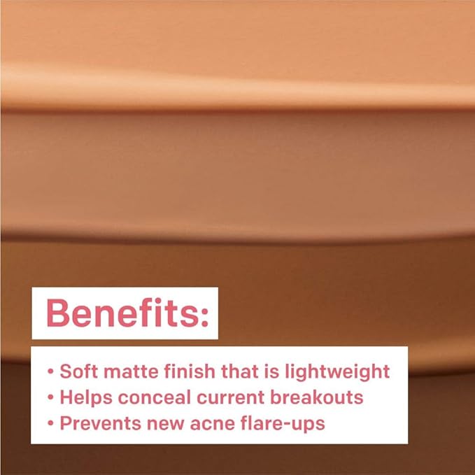 Almay Clear Complexion Makeup, Matte Finish Liquid Foundation with Salicylic Acid, Hypoallergenic, Cruelty Free, -Fragrance Free, Dermatologist Tested, 710 Natural Tan, 1.0 oz