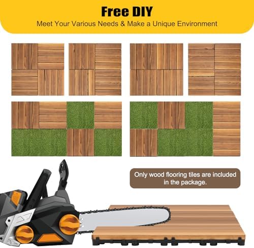 36PCS Wooden Decking Tiles, Balcony Floor Covering - Image 5