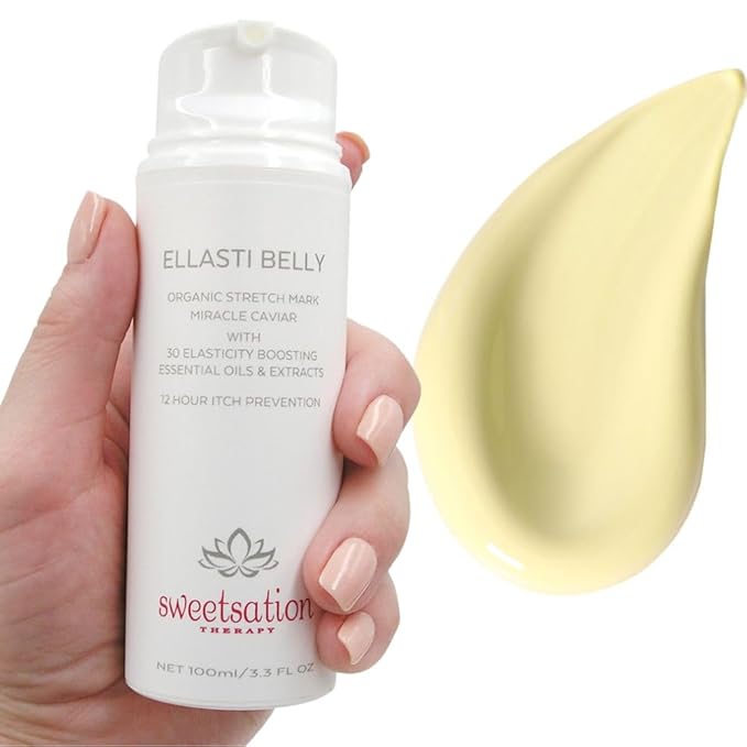 Ellasti Belly Organic Stretch Mark Miracle Caviar, 3.3oz Prevent stretch marks during pregnancy. Boost skin elasticity.