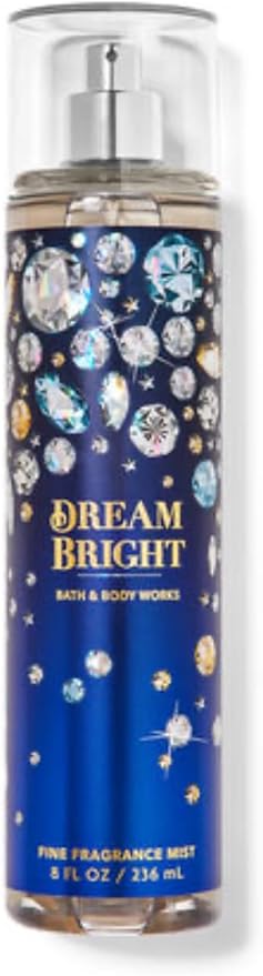 Bath & Body Works - 3 Piece Bundle - Spray - Body Cream - Shower Gel - Full Size and Gift Bag HELLO GORGEOUS (Dream Bright)