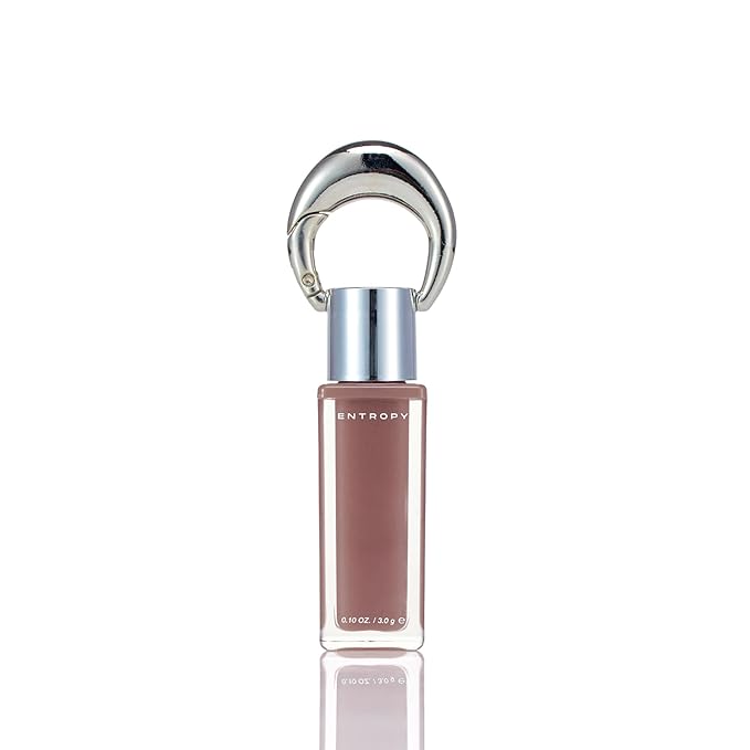 ENTROPY Makeup 2-in-1 Charm Shiny Glowy Lip & Cheek Gloss Tint Keychain, High Pigment Glossy Lip Color & Plumping Gloss, C6 Water Wood Charm