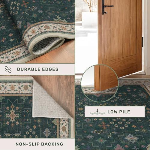Hazo Haus Dark Green 2x6 Kitchen Rug - Image 5