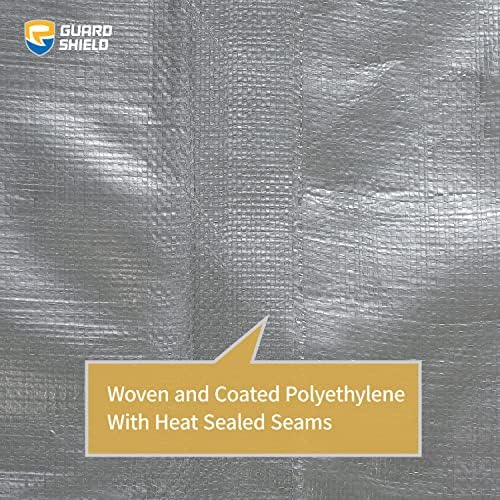 GUARD SHIELD Heavy Duty Tarp 20x30 Feet Silver/Black Multi Purpose Thick - Image 5