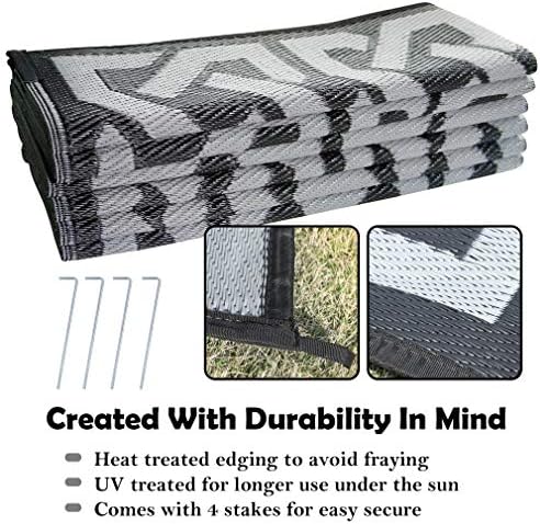 SAND MINE Reversible Mats, Plastic Straw Rug, Modern Area Rug, Large Floor Mat - Image 4