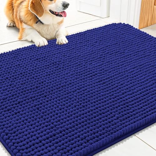 Smiry Dog Door Mat for Muddy Paws 30x20, Absorbent Low-Profile Doormats by Smiry