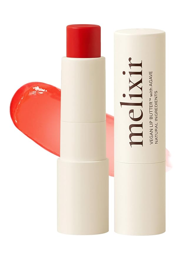 Melixir Vegan Lip Butter #08 Havana (+11 more colors), Deep Nourishing Tinted Lip Balm for Dry Lips, Bee-Free, Petrolatum-Free, Plant-Based, Hydrating for Cracked and Chapped Lips, Travel Essentials