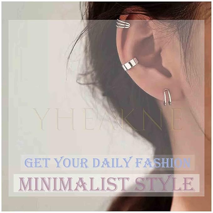 Vintage Elephant Ear Cuff Earrings Non Pierced Cuff Earrings Helix Clip Cuff Earrings Silver Cartilage Earrings Jewelry for Women and Girls