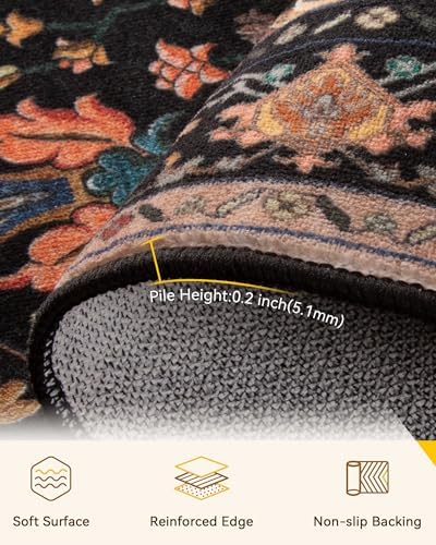 RELEANY Washable Area Rug, Runner 2'6"x12' - Image 4